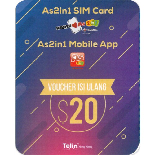 Kartu As2in1 $20 充值券